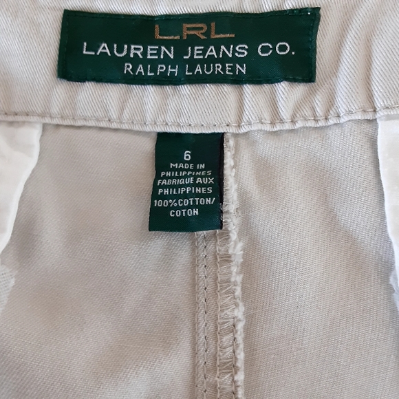 LRL, Lauren Jeans Co, Ralph Lauren, COTTON CAPRIS, Size 6 - Picture 4 of 8
